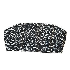 Michael Kors Collection Black Lace on White Bustier Size 2 /XS Made in Italy